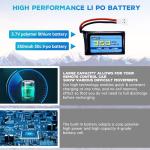 5PCS 3.7V 350mAh Lipo Battery and Charger Set