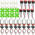 RUNCCI-YUN 40pcs Mini DC Motor Kit for DIY