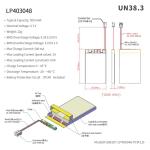 EEMB 3.7V Lipo Battery 500mAh 403048 JST