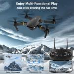 4K Mini Drone with 3 Batteries & Camera