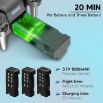 K12 Mini Drone with 1080P Camera and 3 Batteries