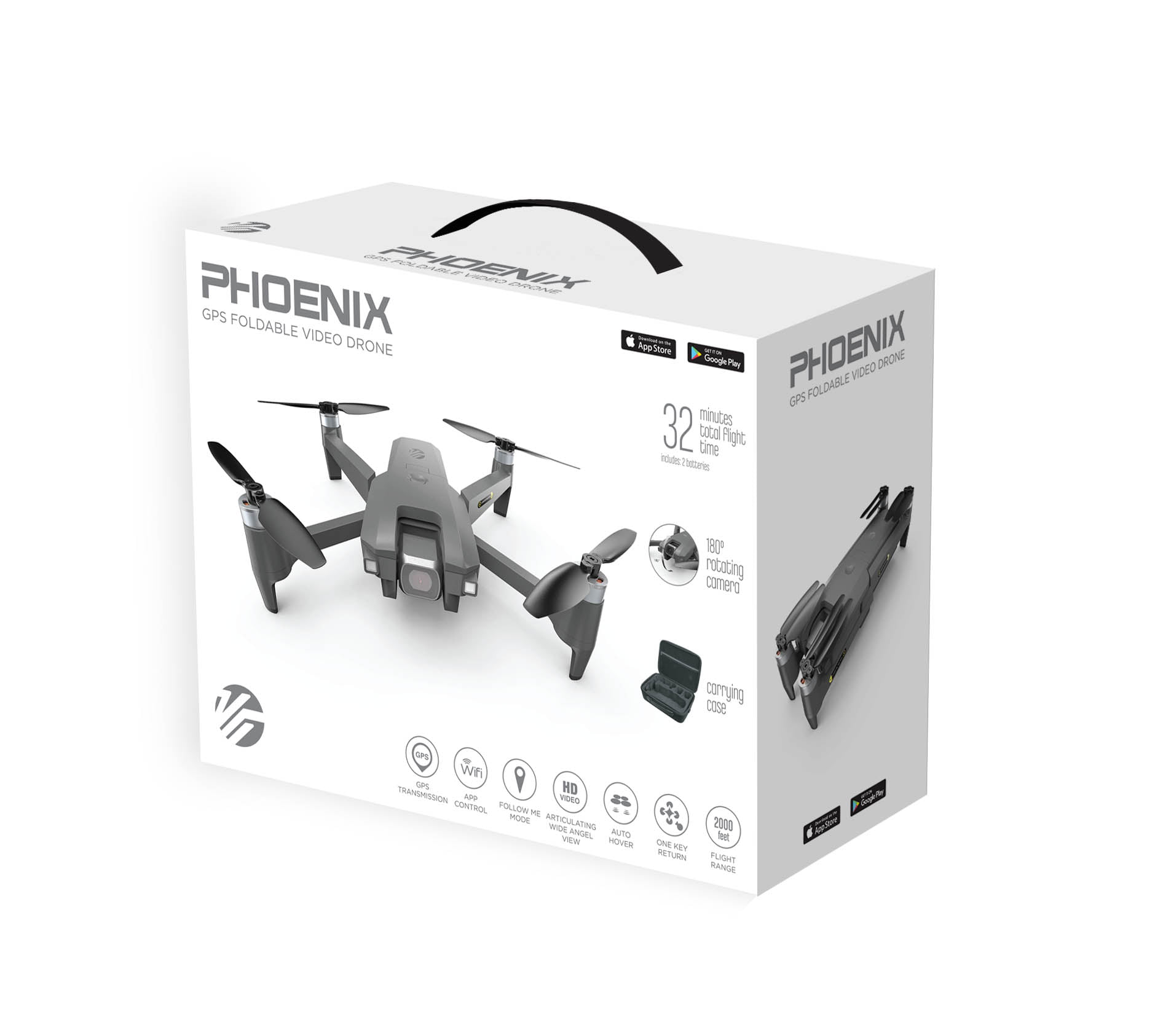 Foldable GPS Drone with Camera & Case
