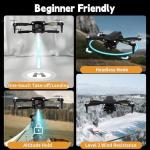 Toladrone TD12LCD Foldable Camera Drone for Beginners