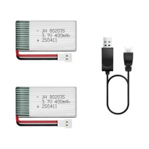 HAWK’S WORK 3.7V 400mAh Lipo Battery (2-Pack)