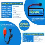 AMZZN 2-Pack 7.4V Li-ion Battery with Charger