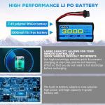 AMZZN 2-Pack 7.4V Li-ion Battery with Charger