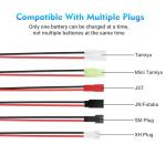 Haisito Smart Battery Charger with 6 Adapters