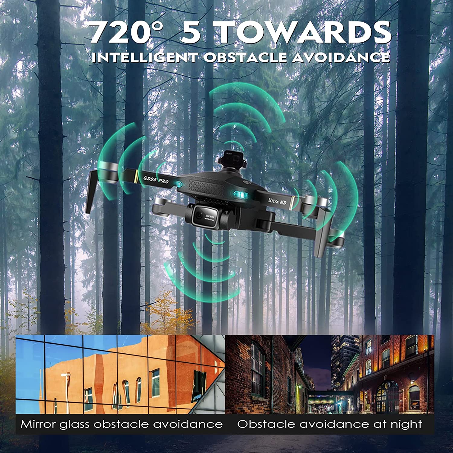 Foldable Rrone Pro GPS Drone with Obstacle Avoidance