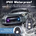 4PCs Waterproof Wireless LED Strobe Lights Set