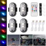 4PCS Waterproof Wireless LED Strobe Lights - Remote Controlled