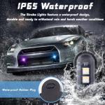 4PCS Waterproof Wireless LED Strobe Lights - Remote Controlled