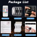 4PCS Waterproof Wireless LED Strobe Lights - Remote Controlled