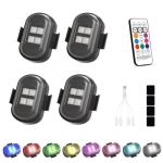 4PCS Rechargeable LED Strobe Lights with Remote