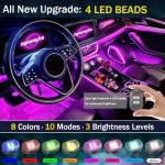 4PCS Rechargeable LED Strobe Lights with Remote