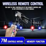 Wireless LED Strobe Lights with Remote Control - 4 Pack