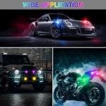 4PCS Rechargeable LED Strobe Lights with Remote