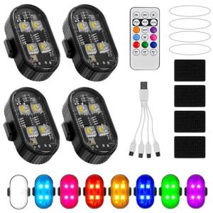 4PCS LED Strobe Lights for Drones and Vehicles