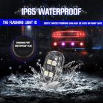 Remote-Controlled Wireless LED Strobe Lights, 8 Colors