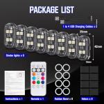 Remote-Controlled Wireless LED Strobe Lights, 8 Colors