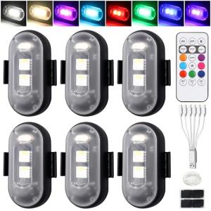 6PCS Wireless Magnetic LED Strobe Lights with Remote