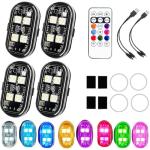 4PCS LumexFlux Wireless RGB LED Lights with Remote