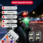 4PCS LumexFlux Wireless RGB LED Lights with Remote