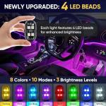 4PCS LumexFlux Wireless RGB LED Lights with Remote