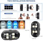 4PCS LumexFlux Wireless RGB LED Lights with Remote