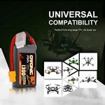 OVONIC 11.1V 1300mAh Lipo Battery with XT60 Plug (2 Pack)