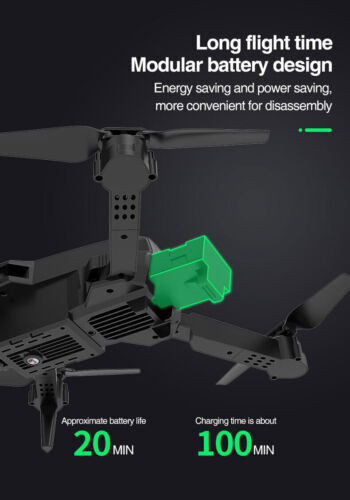 4K Dual Camera Foldable RC Drone +4 Batteries