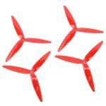 Red Tri Blade Propellers for RC Drones - 4PCS