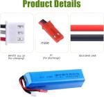 Yangers 7.4V 3000mAh RC Battery Pack with Charger