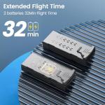 DEERC D75 Foldable Drone with 1080P HD Camera