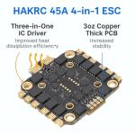 45A 4-in-1 ESC for Quadcopter and FPV Drones