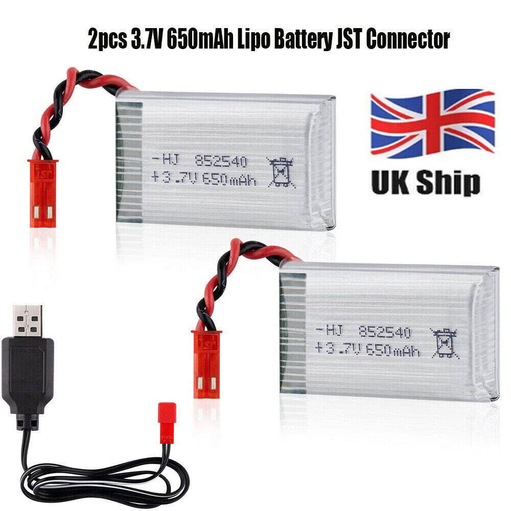 2 Lipo Batteries & USB Charger for Mini Orion Drone