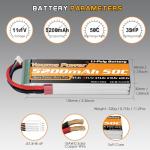 2-pack 5200mAh Lipo Batteries with Deans T Plug