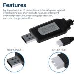 USB Charger Cable for 2S LiPo & Li-ion Batteries