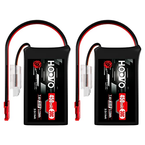 HOOVO 2S 7.4V 450mAh LiPo Battery (2Pack)