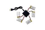 5PCS 3.7V 550mAh Drone Battery+Charger