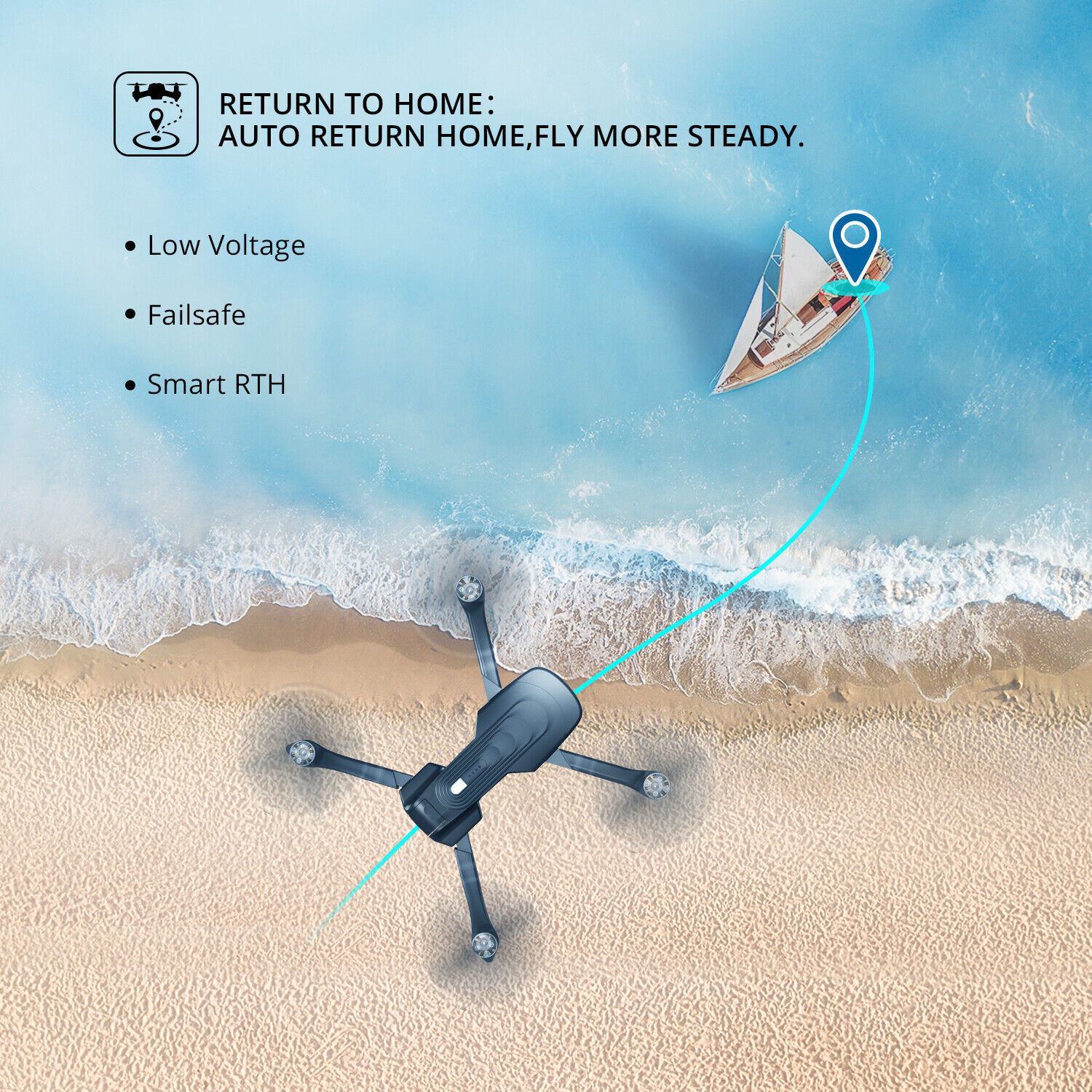 Holy Stone HS175D GPS Drone with 4K Camera
