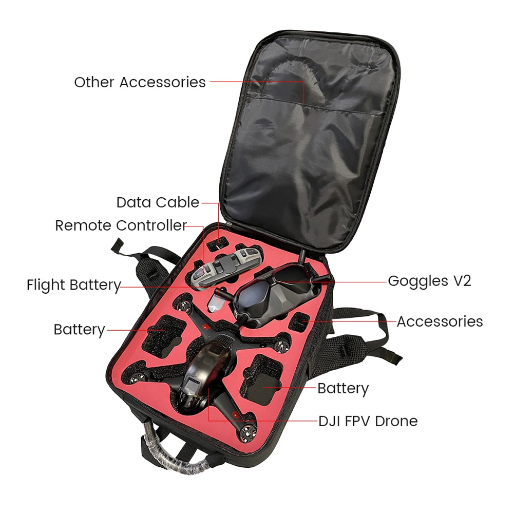 Waterproof FPV Drone Backpack with DJI Goggles