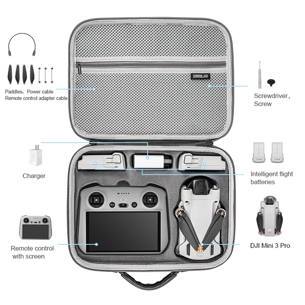 Drone bags For DJI Mini 3 Pro with screen remote control storage bag For DJI Mini 3 Pro portable case