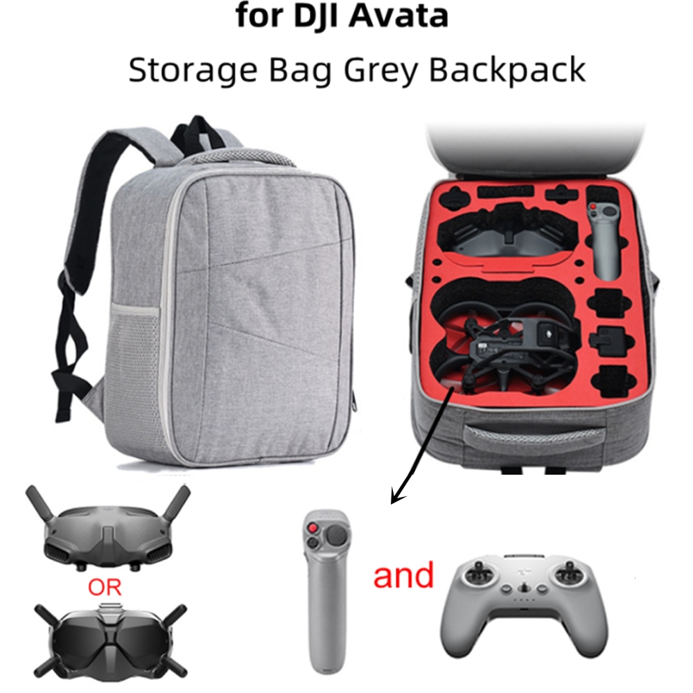 For DJI Avata Bag Storage Case Grey Backpack Waterproof Nylon Bag for DJI Avata Box Portable Case Flight Glasses Accessories