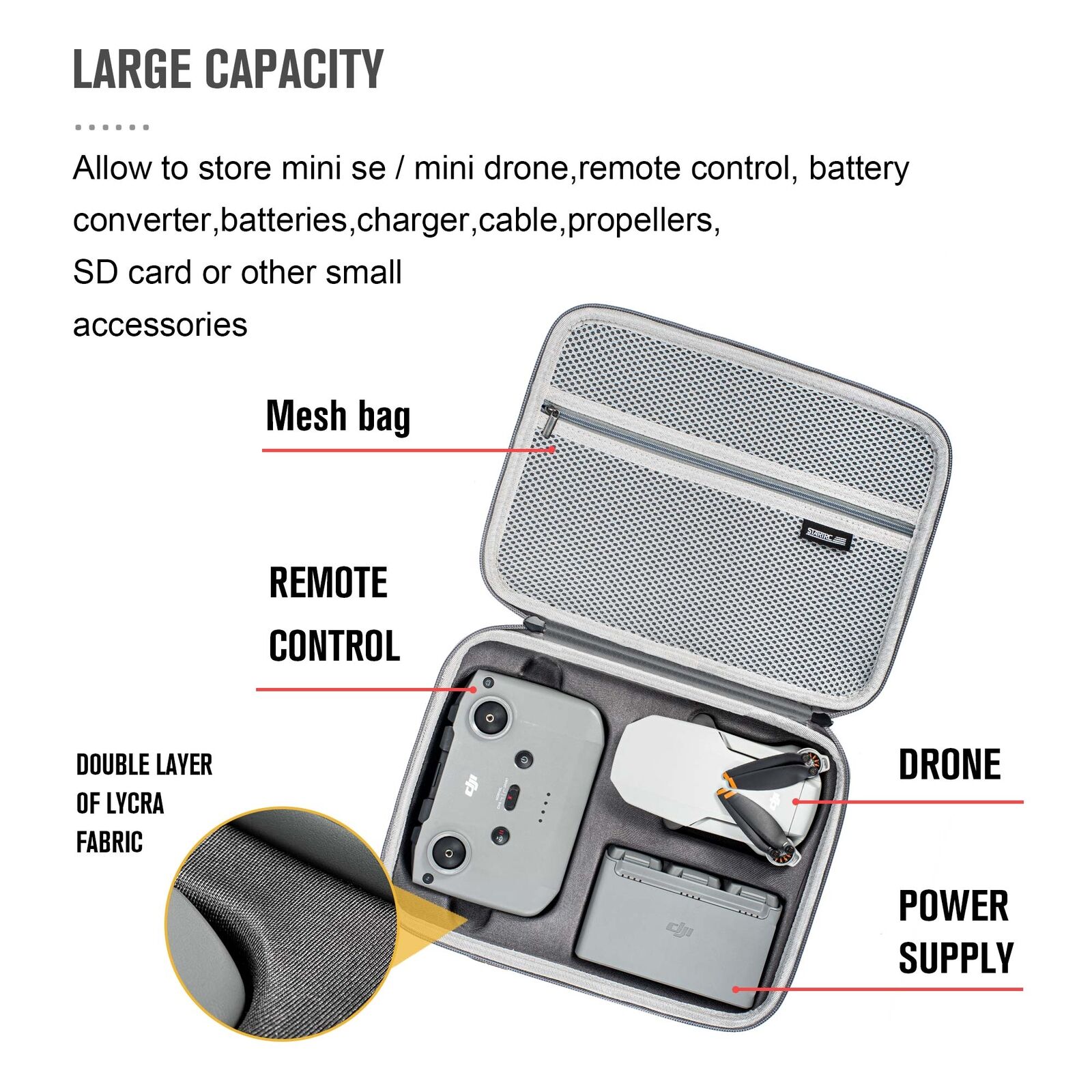 DJI Mini 2 Accessories Carrying Case Bag