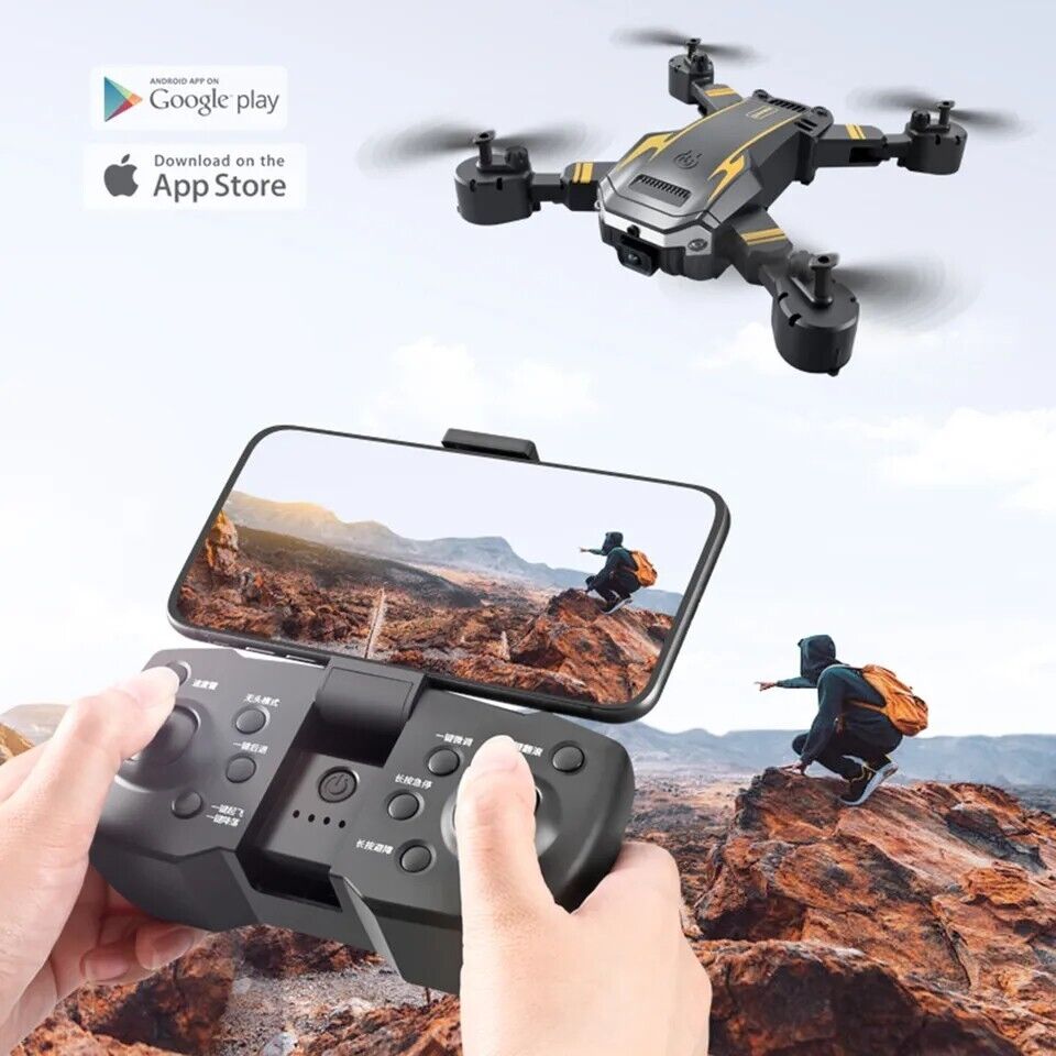 8K HD Drone Dual Camera WIFI FPV GPS Foldable 3 Batteries Selfie RC Quadcopter