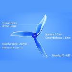 DALPROP T5045C Tri-Blade Propellers for FPV Racing Drones