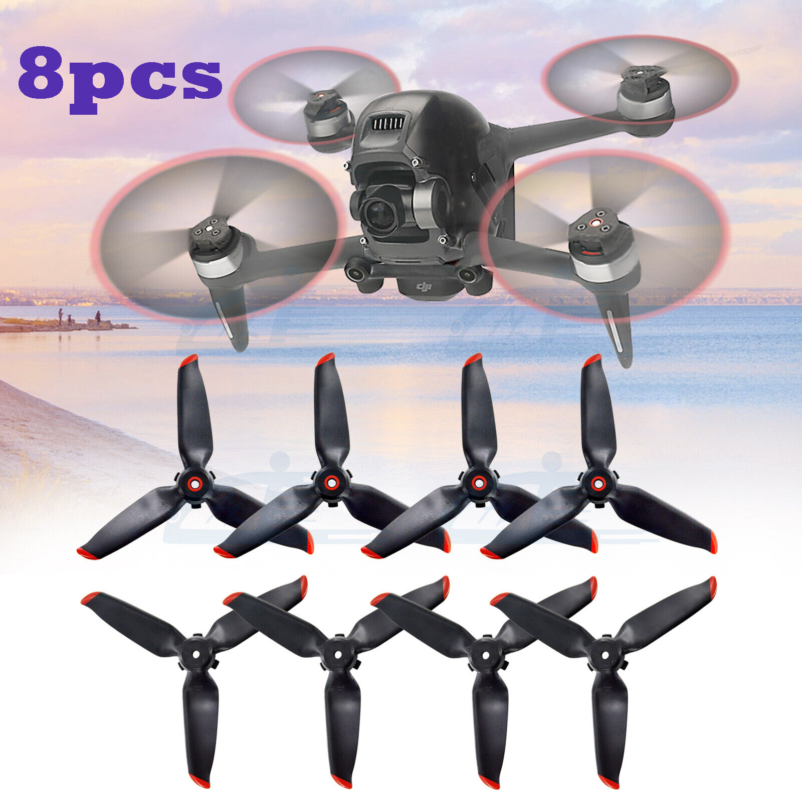 DJI FPV Drone Quiet Propellers - 4 Pairs