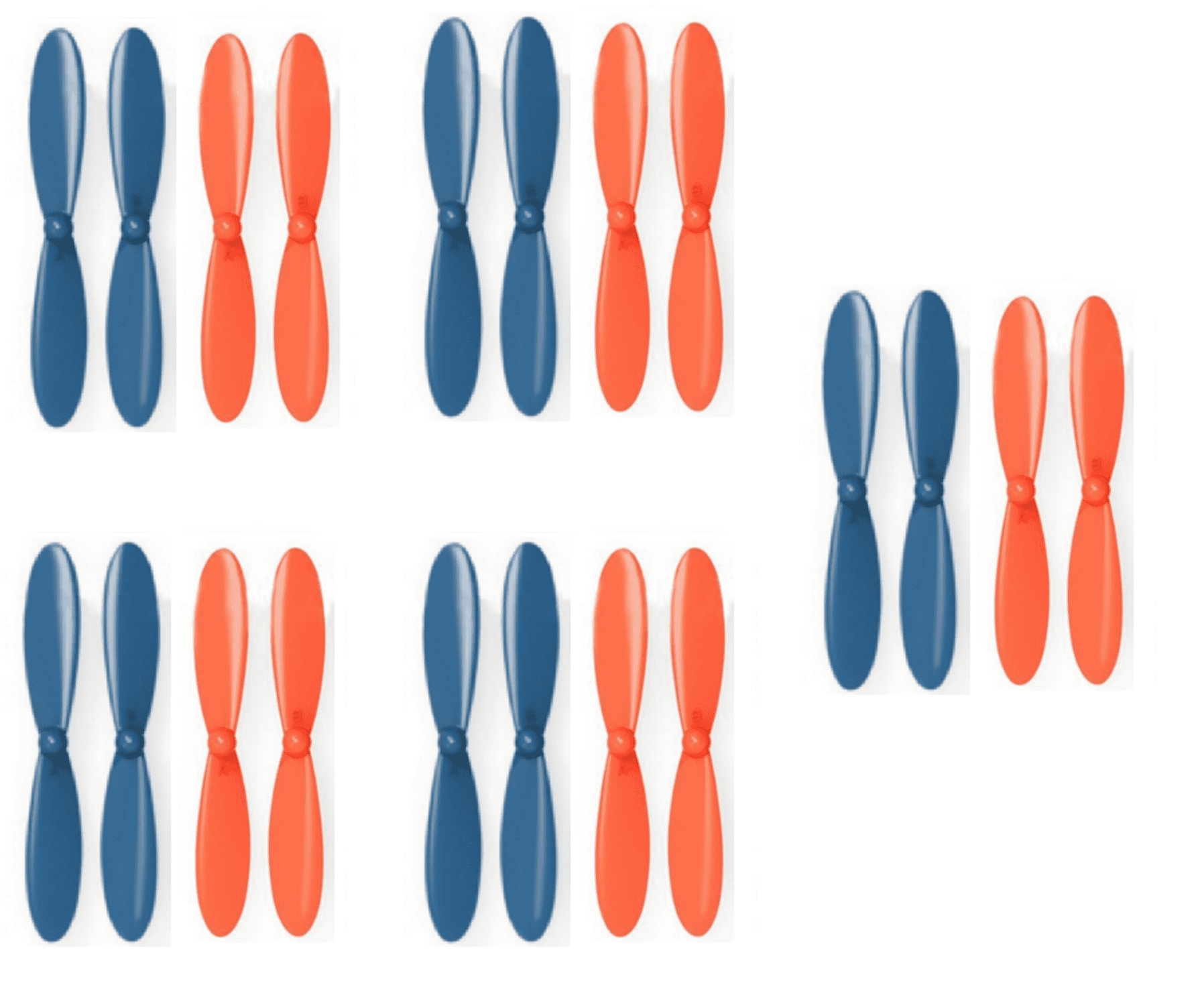 Blue Mini Drone Propeller Blades Props - 5x Propellers