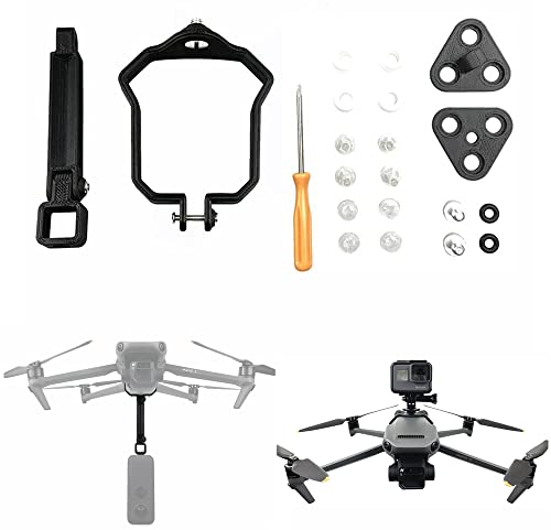 LINGHUANG Camera Mount Bracket for DJI Mavic 3 / Mavic 3 Cine with 1/4 inch Screws Shockproof Hand Grip for GoPro Hero 10/9/8/7/6/5 / OSMO Action for Insta360 One X2 / One R