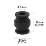 16pcs Black Silicone Shock Absorption Balls